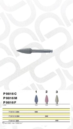 Полировочный бор по керамике 3-я ступень / P 9816 F 204.040, Drendel + Zweiling DIAMANT GmbH, Германия  
